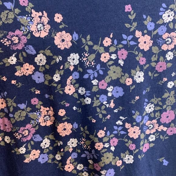 Lucky Brand navy Floral print t-shirt size S - Picture 3 of 4